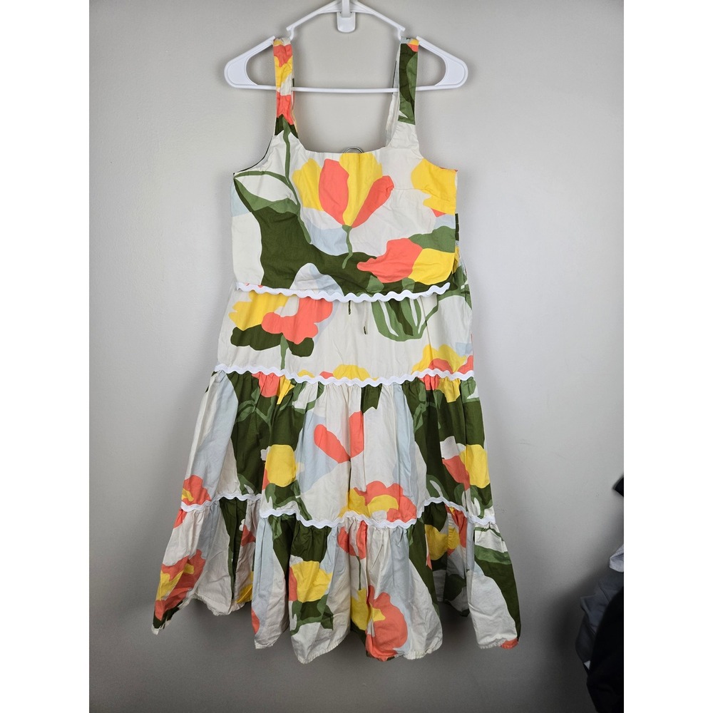 CeCe Womens Floral 2 Piece Set Crop Top Tiered Maxi Skirt Multicolor‎ Size M